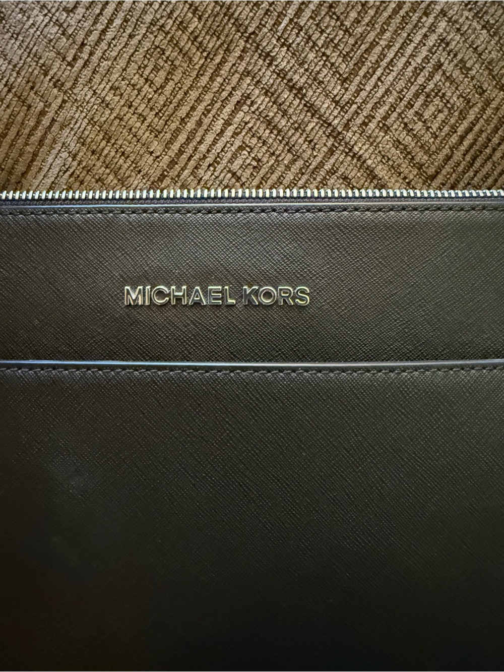 Michael Kors Black Saffiano Tote with MK Charm - Picture 3 of 6